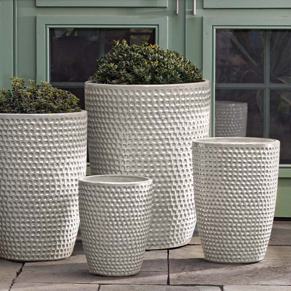 large ceramic planter pots Campania Coin Pot Planter, Tall, Set of 4 - 8416-23904