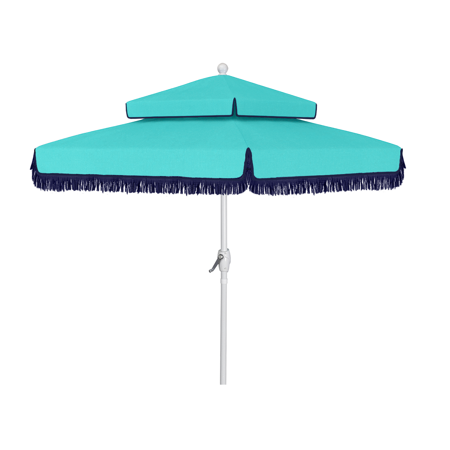 fringed patio umbrella La Quinta 7' Square Patio Umbrella