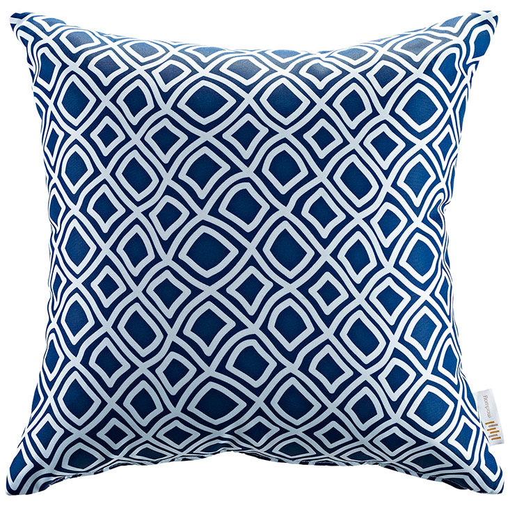 Broyhill Sit On The Porch Indigo & White Outdoor Throw Pillow