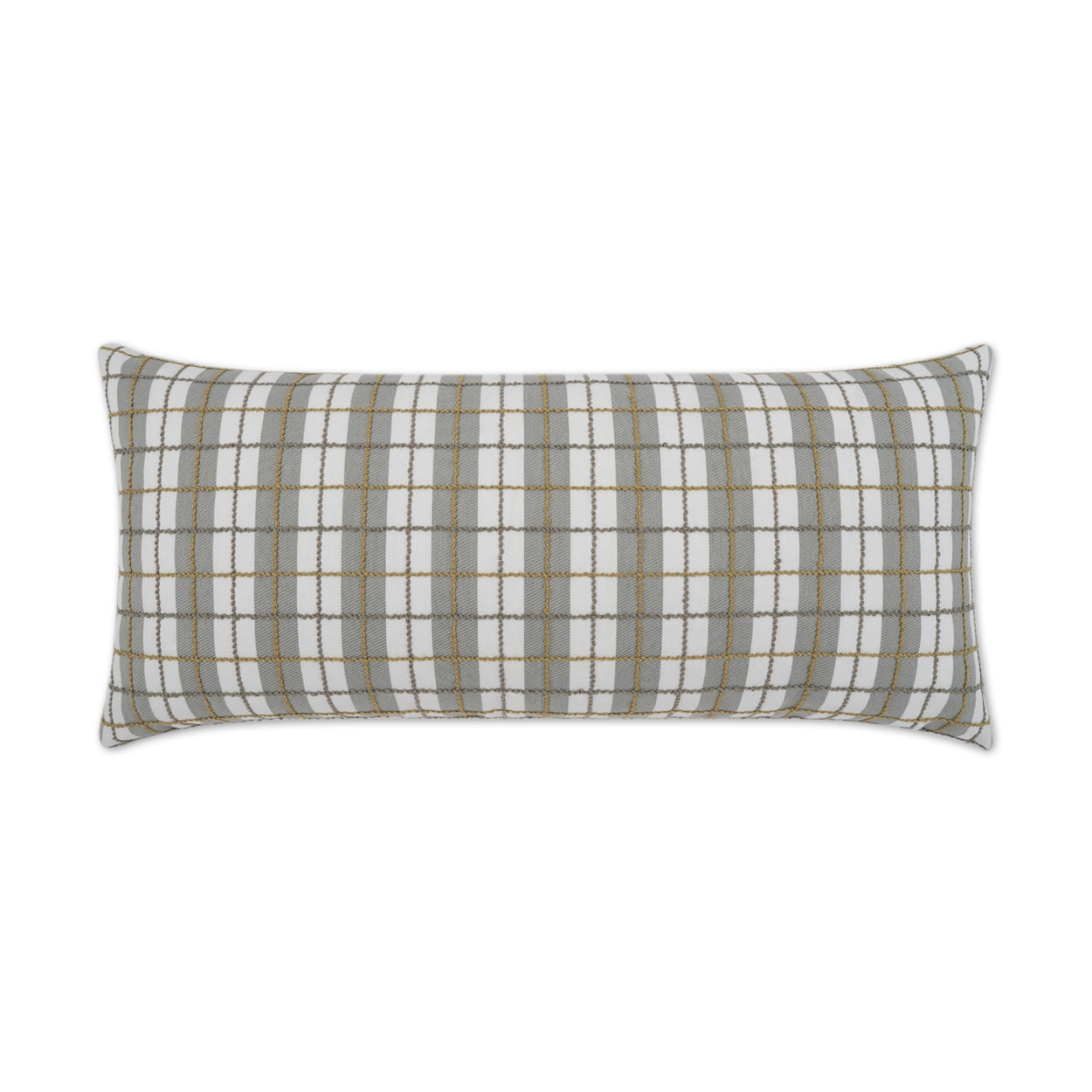 Outdoor plaid online pillow