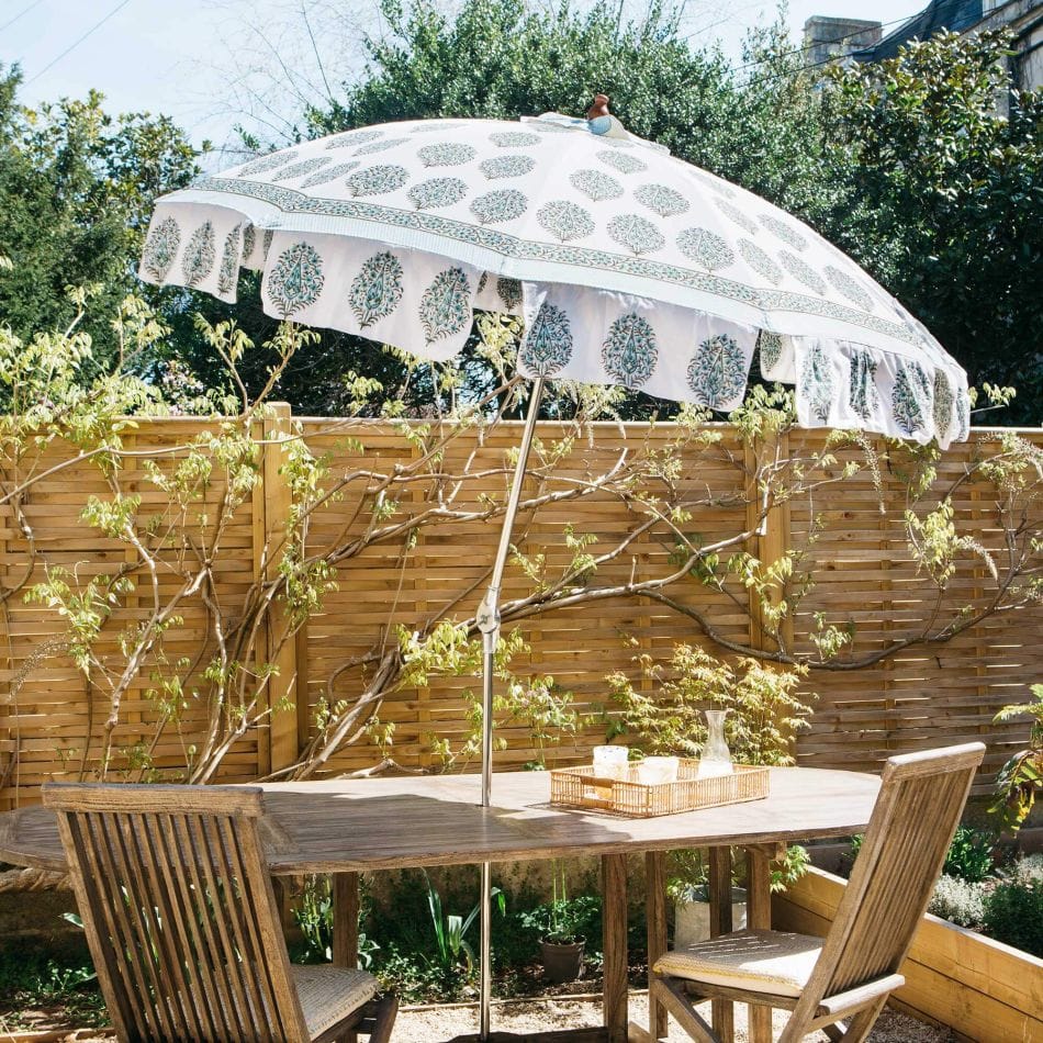 indian patio umbrella Indian Block Print Beach & Garden Umbrella