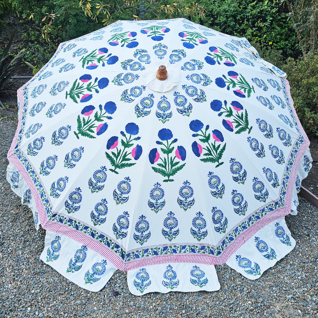 Indian Block Print Beach & Garden Umbrella