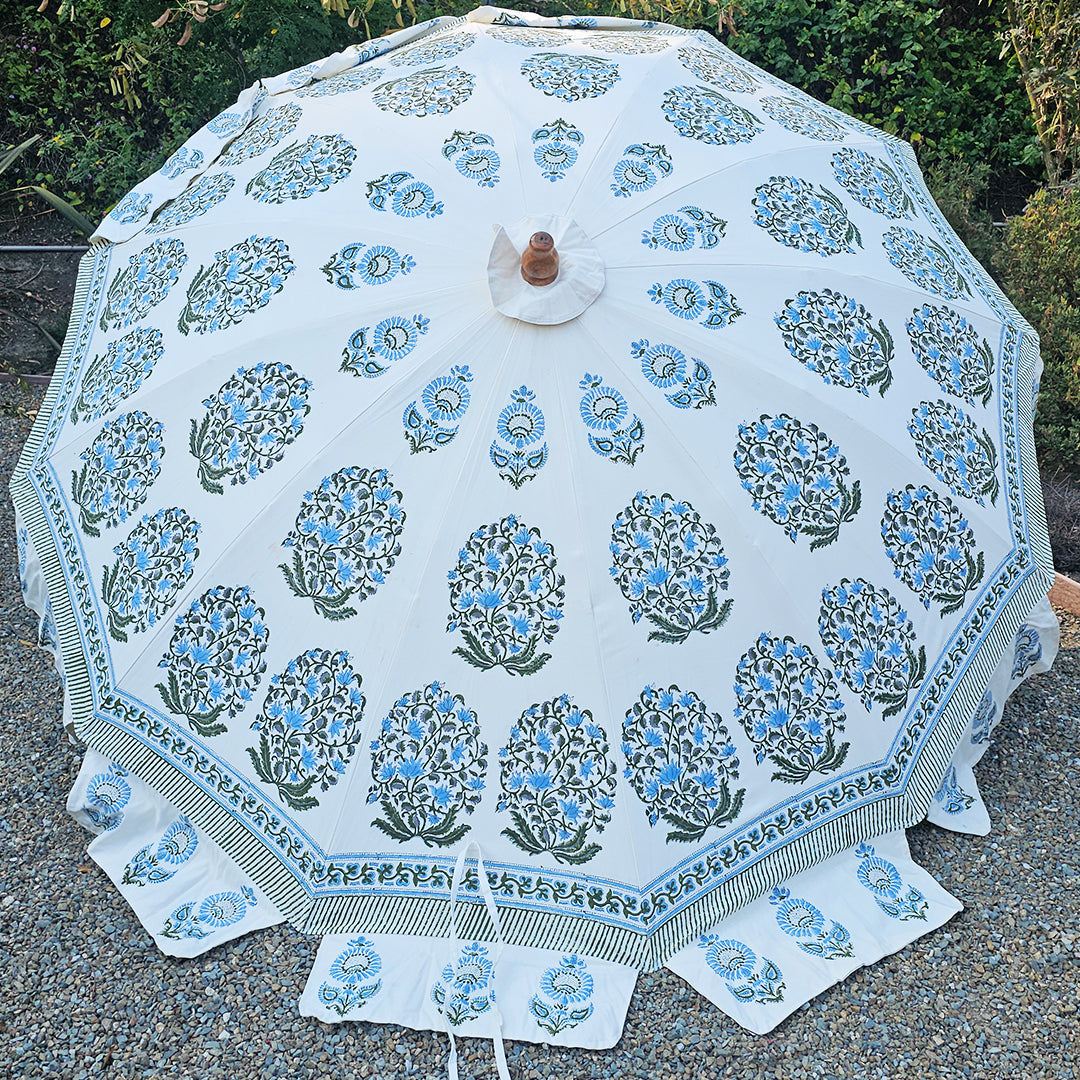 Indian Block Print Beach & Garden Umbrella