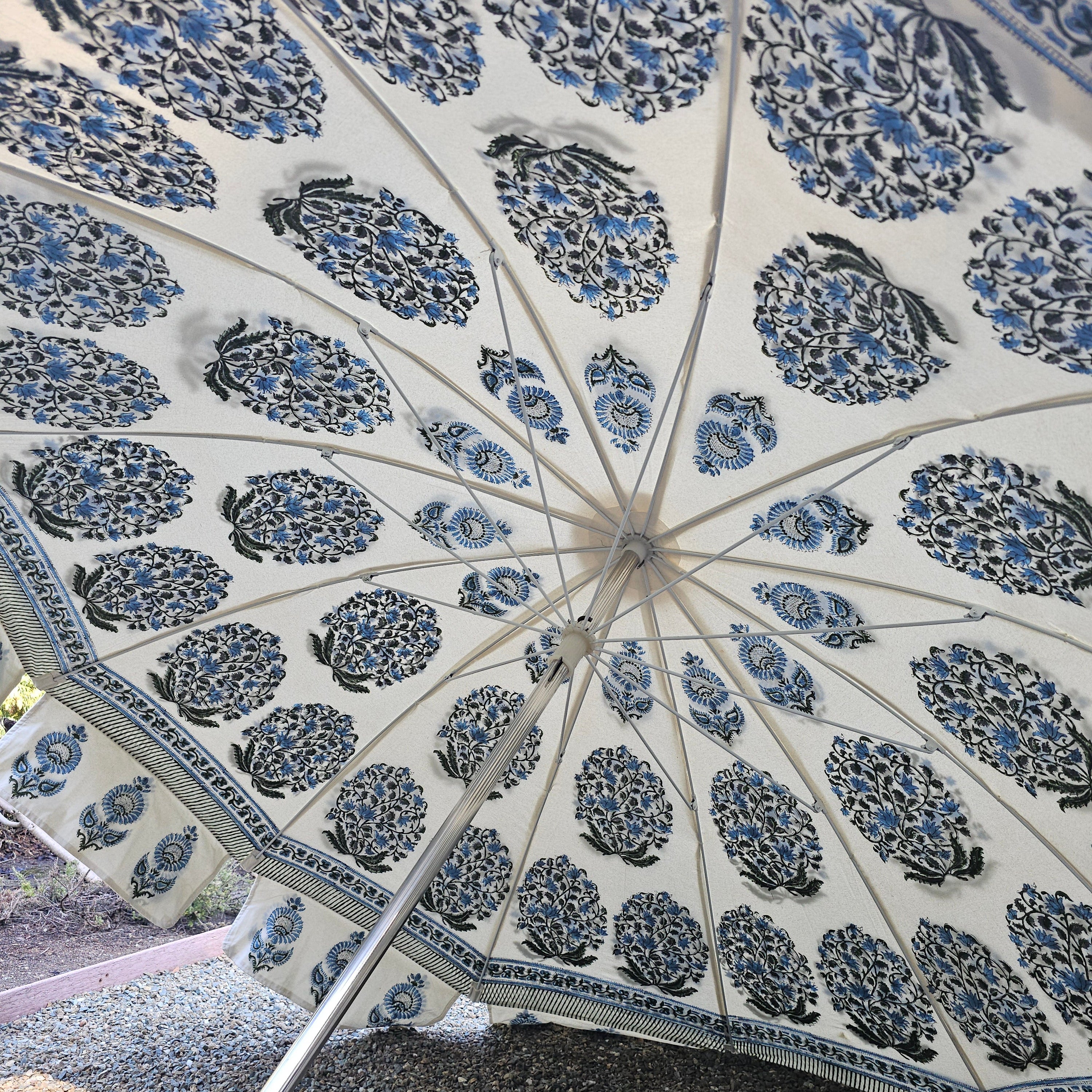 Indian Block Print Beach & Garden Umbrella