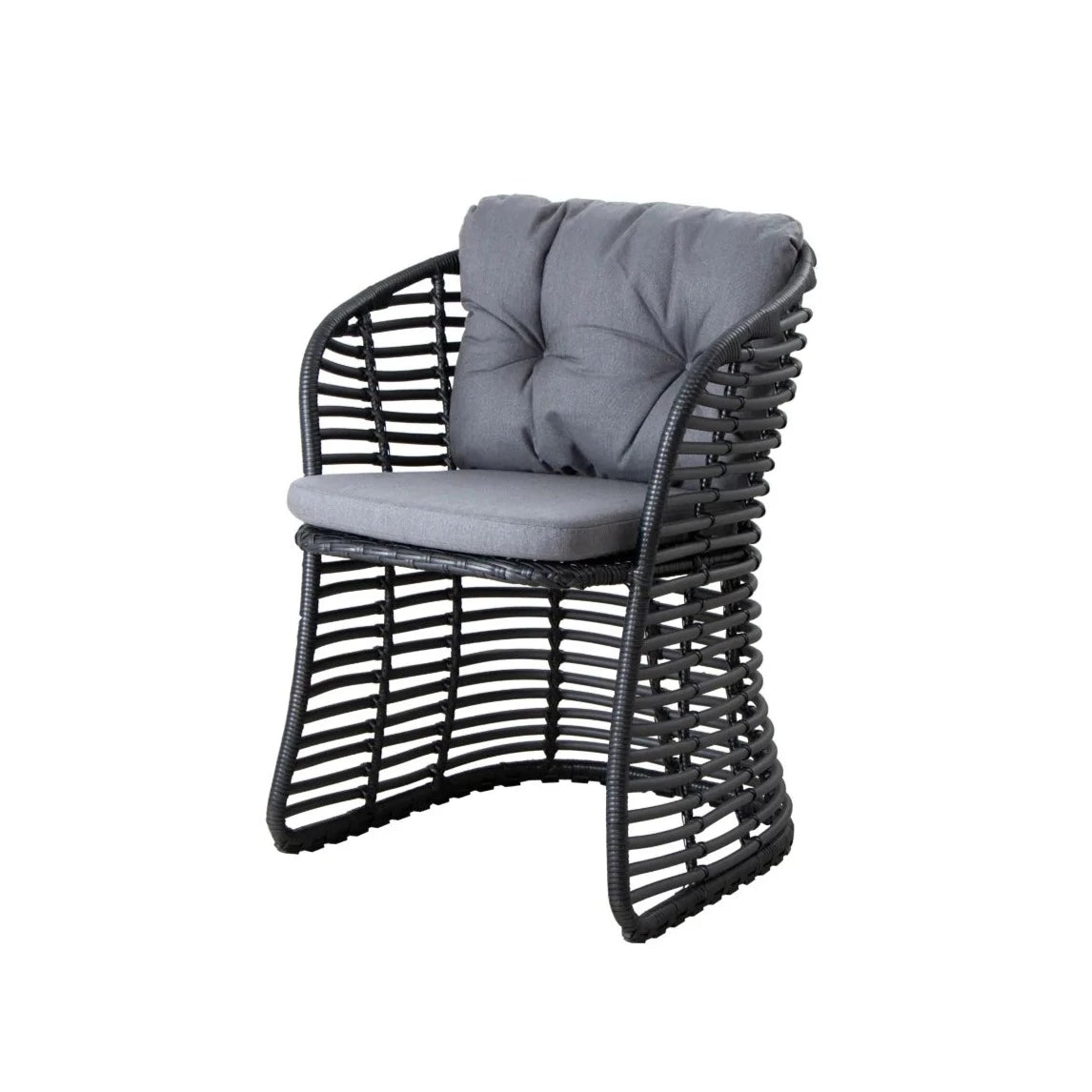 Grey basket online chair