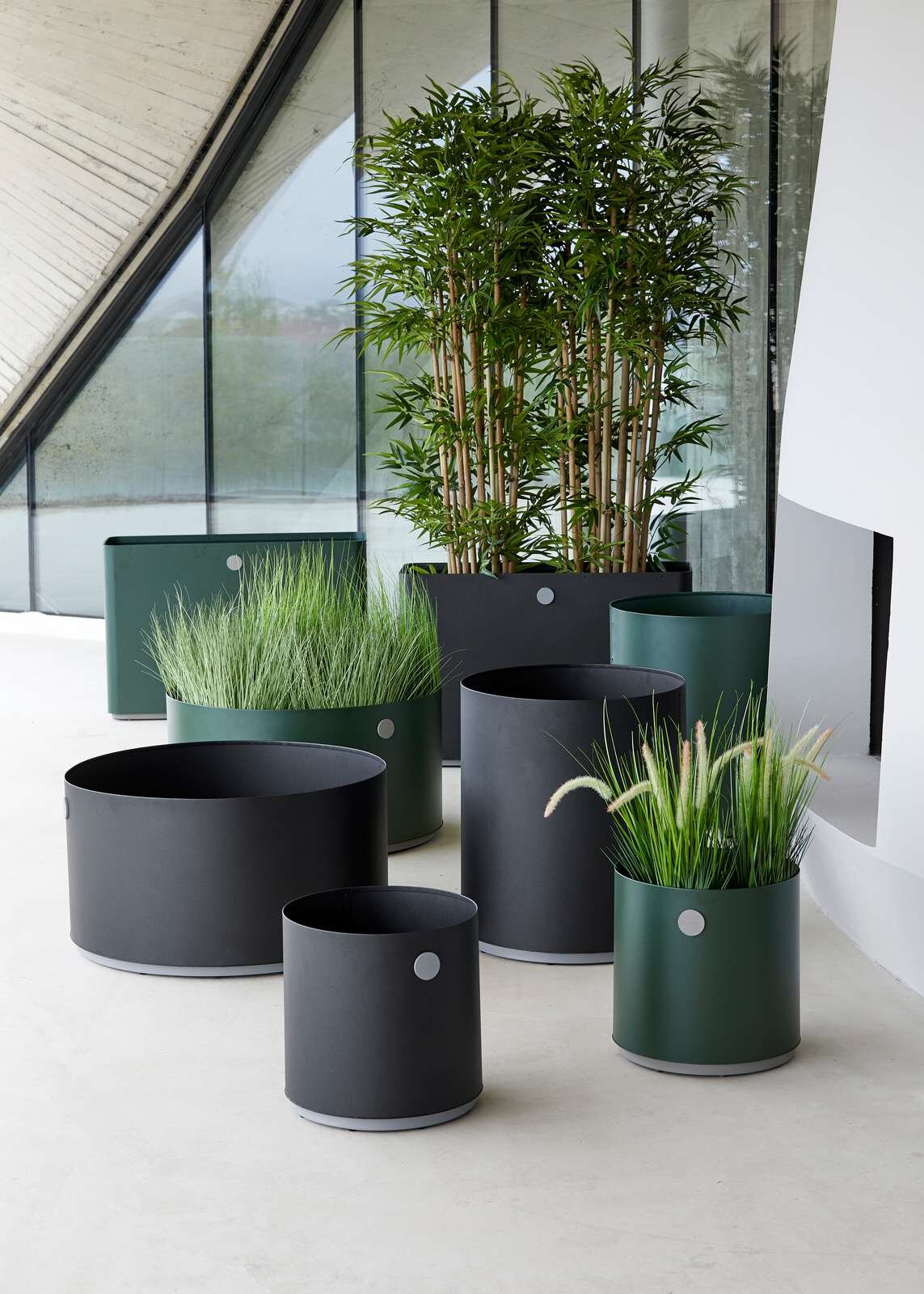 aluminum planting pots Grow Planter, Large in Green Aluminum