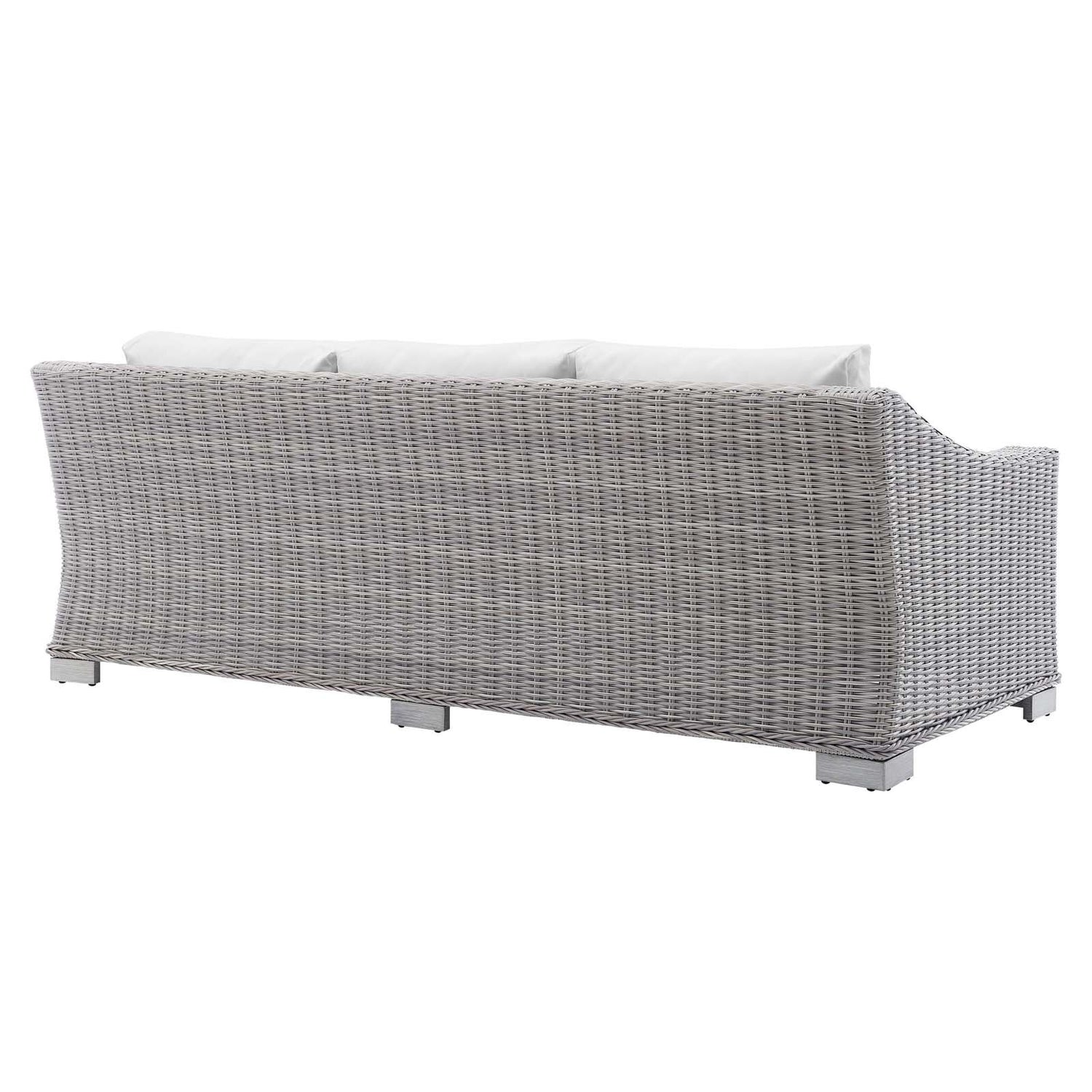 Light grey rattan discount sofa