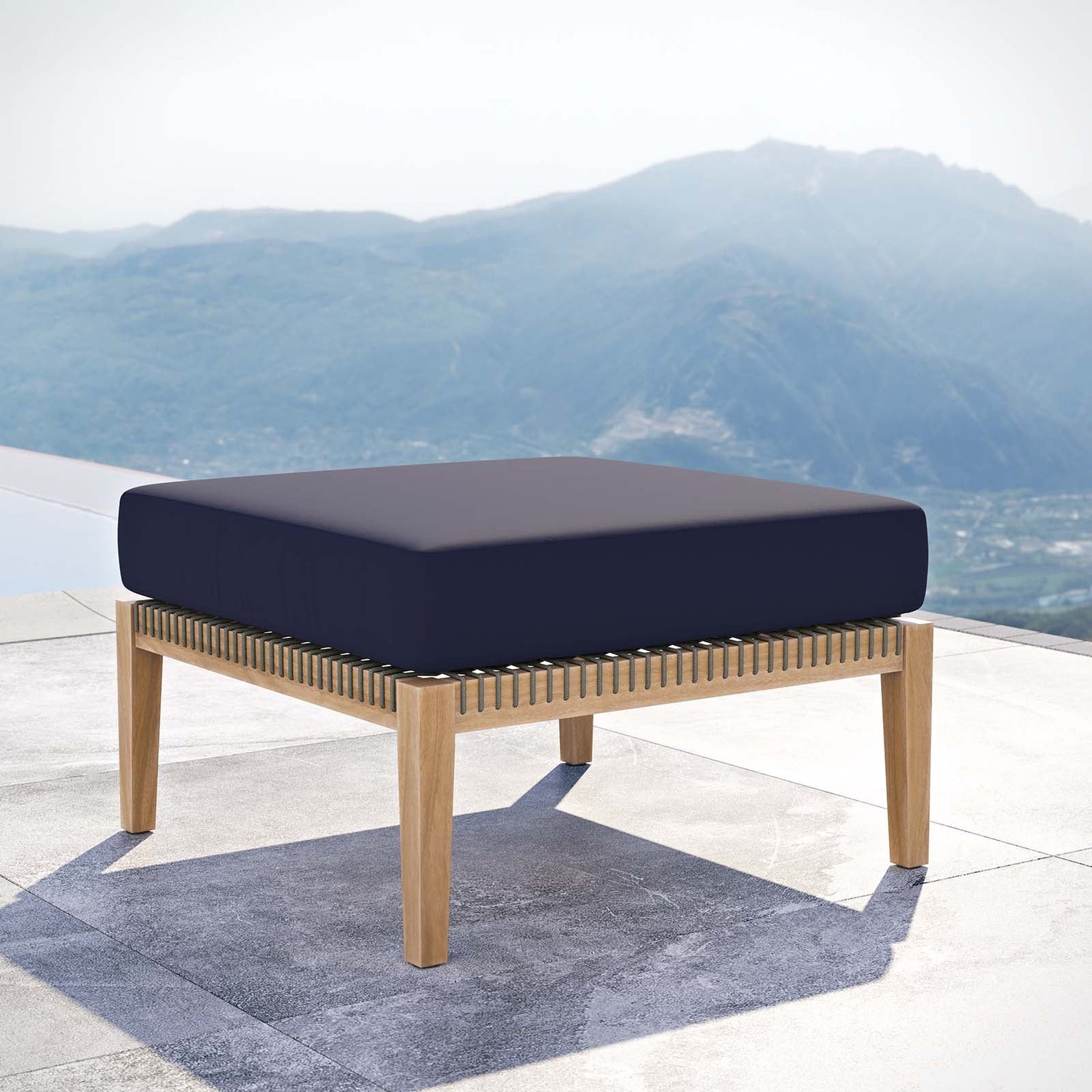 Navy deals outdoor ottoman