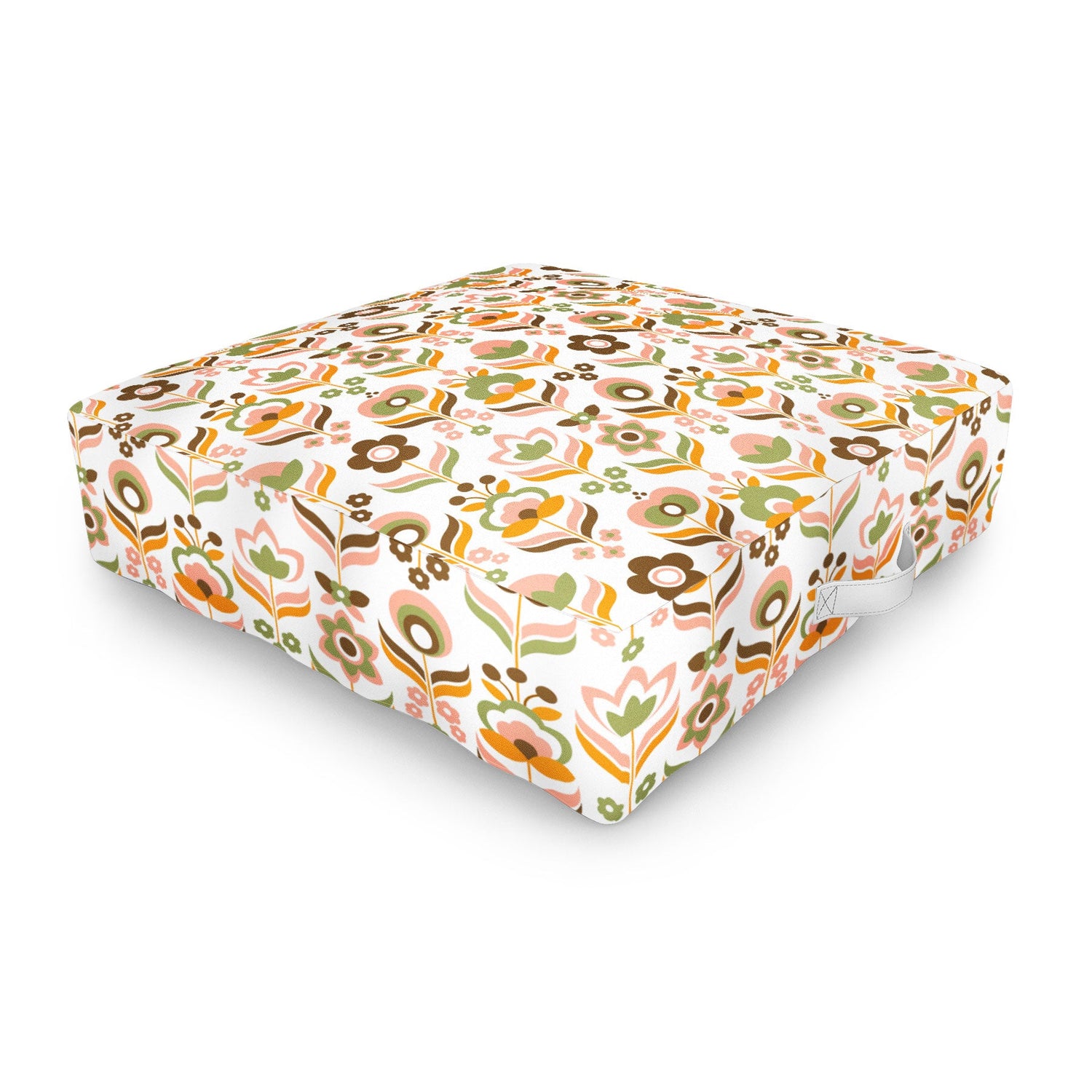 vintage floor cushion　グリーンベージュ Floor Pillow Seating and Backrest, Corduroy Seat Cushion