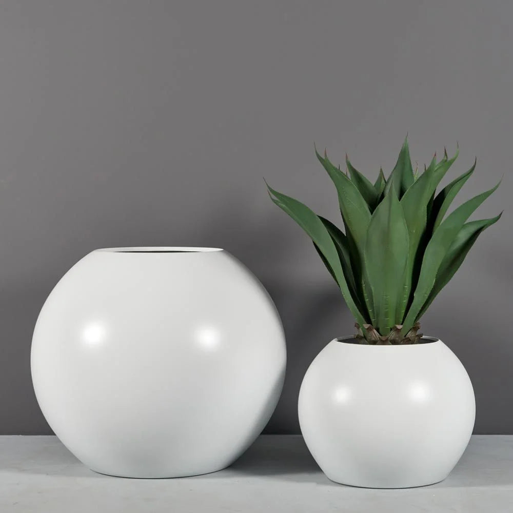 Fiberglass Globe Planter (multiple colors and sizes) Patio and Garden