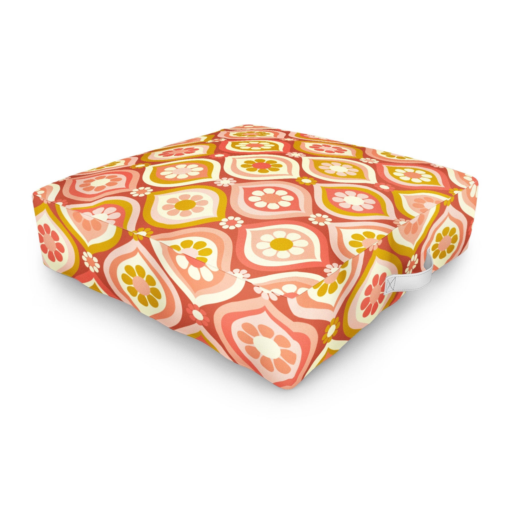 vintage floor cushion　トロピカルピンク Retro Pattern Outdoor Floor Cushion Collection | Shop Living Gardens
